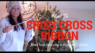 Holiday Decorating  How to Criss Cross Ribbon on Christmas Tree by Tori Toth [upl. by Atsyrt843]