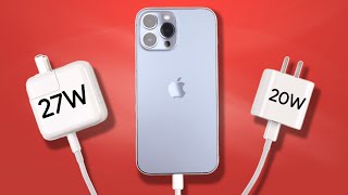 iPhone 13 Pro Max Charging Speed Test 27W vs 20W [upl. by Teteak633]