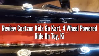 Review Costzon Kids Go Kart 4 Wheel Powered Ride On Toy Kids Pedal Vehicles Racer Pedal Car with A [upl. by Ayhtak904]