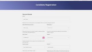 Step 1  Candidate Registration [upl. by Cannon]