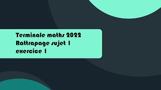 TERMINALEMATHSOral rattrapage 2022 Sujet 1 exercice 1 Géométrie dans lespace [upl. by Nhguahs169]