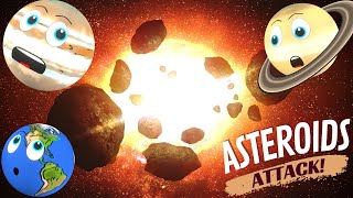 Space for Kids  Asteroids  Solar System Planets [upl. by Shelby873]