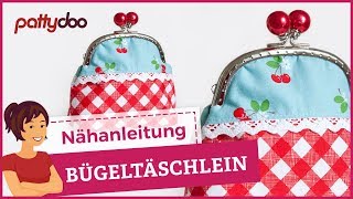 DIY Bügeltasche  Kosmetiktasche mit Taschenbügel selber nähen [upl. by Yurt]