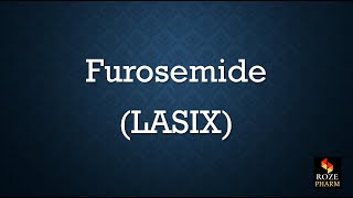 Furosemide Pronunciation How to say Lasix [upl. by Chyou]