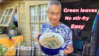 Laing Fresh Taro Stalks and Leaves Stewed in Coconut Milk [upl. by Sadoff983]