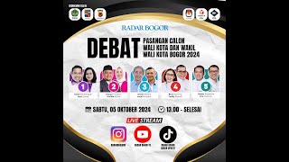 LIVE Debat Pasangan Calon Wali Kota Dan Wakil Wali Kota Bogor 2024 [upl. by Ninette]