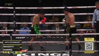 MAGSAYO VS RAMIREZ FULL FIGHT HIGHLIGHTS MAGSAYO WON VIA UNANIMOUS DECISION RAMIREZ KNOCKDOWN [upl. by Anrahs]