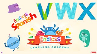 Endless Learning Academy  Spanish Sight Words  Letter V W amp X  Fun Alphabet Learning 37 [upl. by Eneryc940]