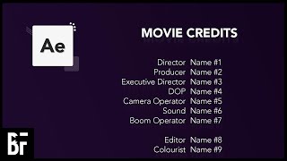 Create Rolling Credits in After Effects [upl. by Nahgem431]