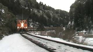 Colorado Ski Train approaching Moffat Tunnel from Denver CO [upl. by Adnouqal]