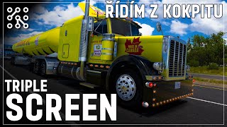 Triple SCREEN  volant HORI TRUCK CONTROL  Euro Truck Simulator 2  kROBOT [upl. by Yelehsa797]