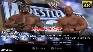 WWE SmackDown vs Raw 2006  Hollywood Hogan vs Steve  Single Match  4K Video  Shane Sokoluk [upl. by Kruger254]