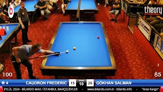 Frederic CAUDRON vs Gökhan SALMAN FİNAL   22BİLARDOMAX BALABANTHEORY 3 Cushion Billiards LEAGUE [upl. by Sinne]