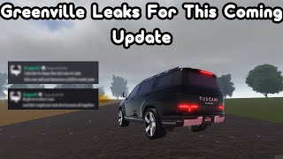 GREENVILLE ROBLOX LEAKS THAT WE HAVE GOT SO FAR [upl. by Esiuole]