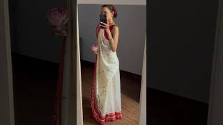 Bengali Saree Drape 🌺 saree indianwear sareedrapping [upl. by Esmeralda]