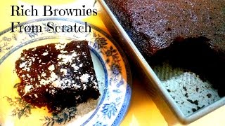 Rich Brownies From Scratch Simple Ingredients [upl. by Rramel]