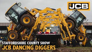 The JCB Dancing Diggers at Staffordshire County Show 2024 [upl. by Novaelc694]