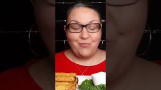 EXTREMELY CRUNCHY Beef Taquitos mukbang asmr youtube shorts [upl. by Marchak]