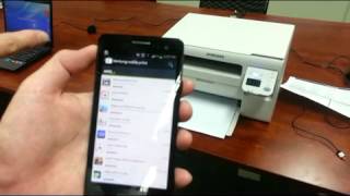 SCX 3405W Wireless Printing demonstration [upl. by Airetahs]