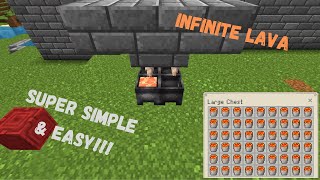 Simple 120 Lava Farm Tutorial in Minecraft Bedrock [upl. by Ona]