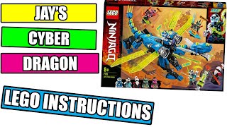 LEGO JAYS CYBER DRAGON INSTRUCTIONS  NINJAGO 2020  LEGO SET 71711 [upl. by Ellicec]