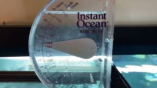 Instant Ocean Hydrometer New Saltwater Tank Salinity Tips [upl. by Giacopo511]