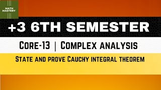 Lect12  Cauchy Integral Theorem  Statement amp Proof [upl. by Haseena776]