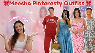 🎀💞MEESHO Pinteresty Outfits Haul🎀💞Long skirtsDressesTopsBags Under Rs499🎀💞 [upl. by Clementis]