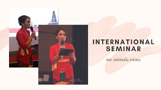 MC Bali Nirmala Trisna for International Seminar in Bali Indonesia [upl. by Thagard]