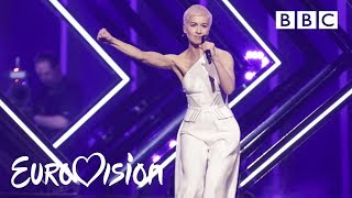 SuRie carries on after stage invasion  quotStormquot Live  United Kingdom  Eurovision Song Contest 2018 [upl. by Netsirt241]