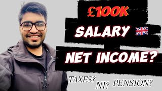 £100K Salary in London UK 🇬🇧 Taxes NI amp Net Salary  Prem Kumar [upl. by Noelopan]