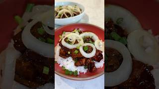 vegan bistek tagalog recipe link in description filipinofood vegan veganfood easyrecipe [upl. by Nytsud494]