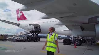 PilotsEYE tv Zurich Miami SWISS LX64 Airbus A330300 Push Back at Zurich Airport [upl. by Charron996]