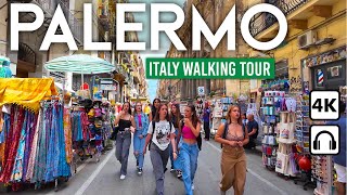 PALERMO Sicily 🇮🇹 A Summer Dream City 4K Walking Tour 2024 ☀️ [upl. by Jeddy]