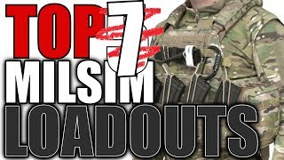 Top 7 MilSim Airsoft Loadouts  Airsoft Loadouts and Kits Countdown [upl. by Anirahc677]