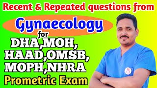 Recent and Repeated questions from Gynaecology for DHAMOHHAADOMSBMOPHNHRA Prometric Exam 2024 [upl. by Sidoon]