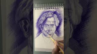 Tribute to Sarat Chandra Chattopadhyay 🙏saratchandrachattopadhyay artlovers drawing artist [upl. by Ledniahs]