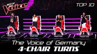 The Voice of Germany 2022 the BEST 4ChairTurn Blind Auditions  Top 10 [upl. by Nyrrek]