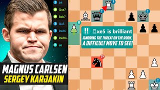 Magnus Carlsen Showed How Strong he is in the game against Sergey Karjakin  Invitational 2021 [upl. by Aikehs247]