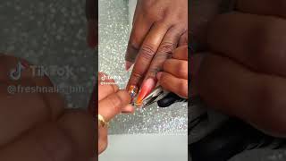 Just a pop very demure 🧡 letstalknails💅🏼 ………nailpiercing airbrushing nailart nailinspo [upl. by Ayek]