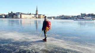 Ice skating in the heart of Stockholm Sweden [upl. by Karoly]