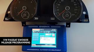 VW Passat SW0905 instrument cluster mileage correction by Enigmatool [upl. by Ailssa862]