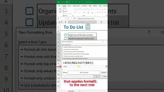 ToDo List in Excel [upl. by Eimor]