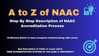 A to Z of NAAC Accreditation Process From Here Head towards New Process How See Description [upl. by Hanae]