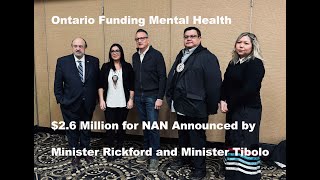 Ontario Government Invests 2 6 Million in Mental Health and Addiction Support [upl. by Eenej]