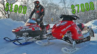 Old Race Sled vs Freshly Built IQR  Cheap vs Spendy Racing Snowmobiles [upl. by Melcher]