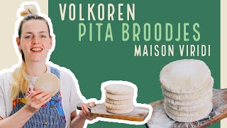 Makkelijk zelf VOLKOREN PITA BROODJES bakken [upl. by Odlavu]