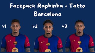 FaceFacepack  Tatto Raphinha Barcelona PES 21  PC [upl. by Sidoon]