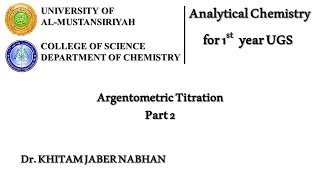 Undergraduate Studies 1st yearArgentometric Titration Part 1 [upl. by Brand]