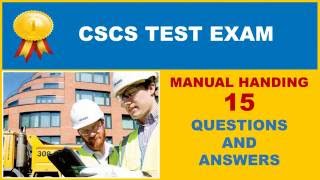 15 Manual Handing Questions in CSCS exam [upl. by Rima368]